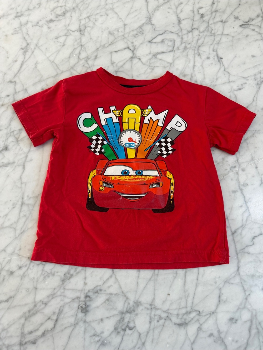 Toddler Boys Cars Lightning McQueen Champ Tee 4t
